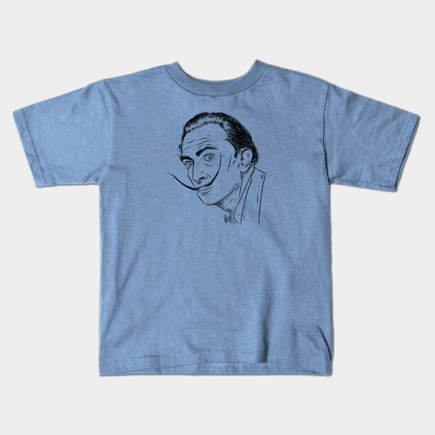 Salvador Dali Kids T-Shirt by michaelkdamron